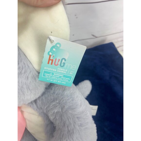 NEW-Hug me Jungle Stuffed Animal Elephant 11”Pink Heart Valentines *Super Soft - Picture 5 of 5